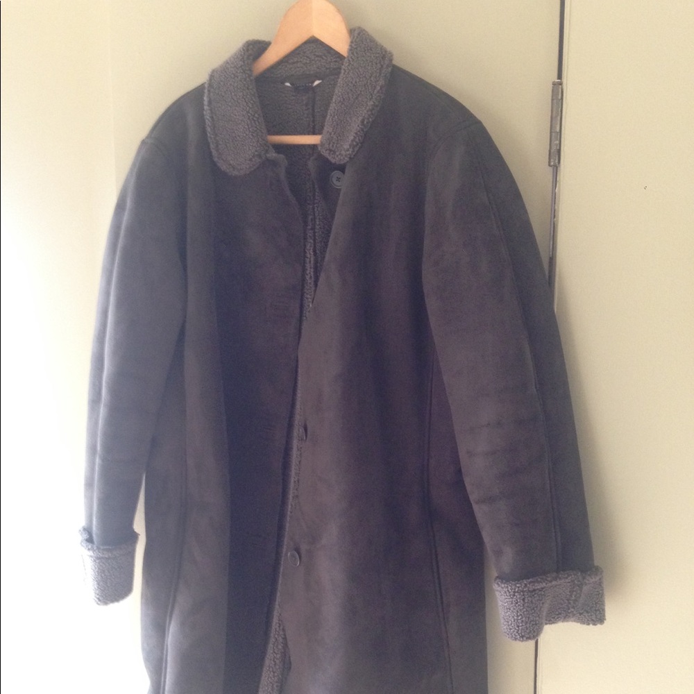 Lands End suede coat